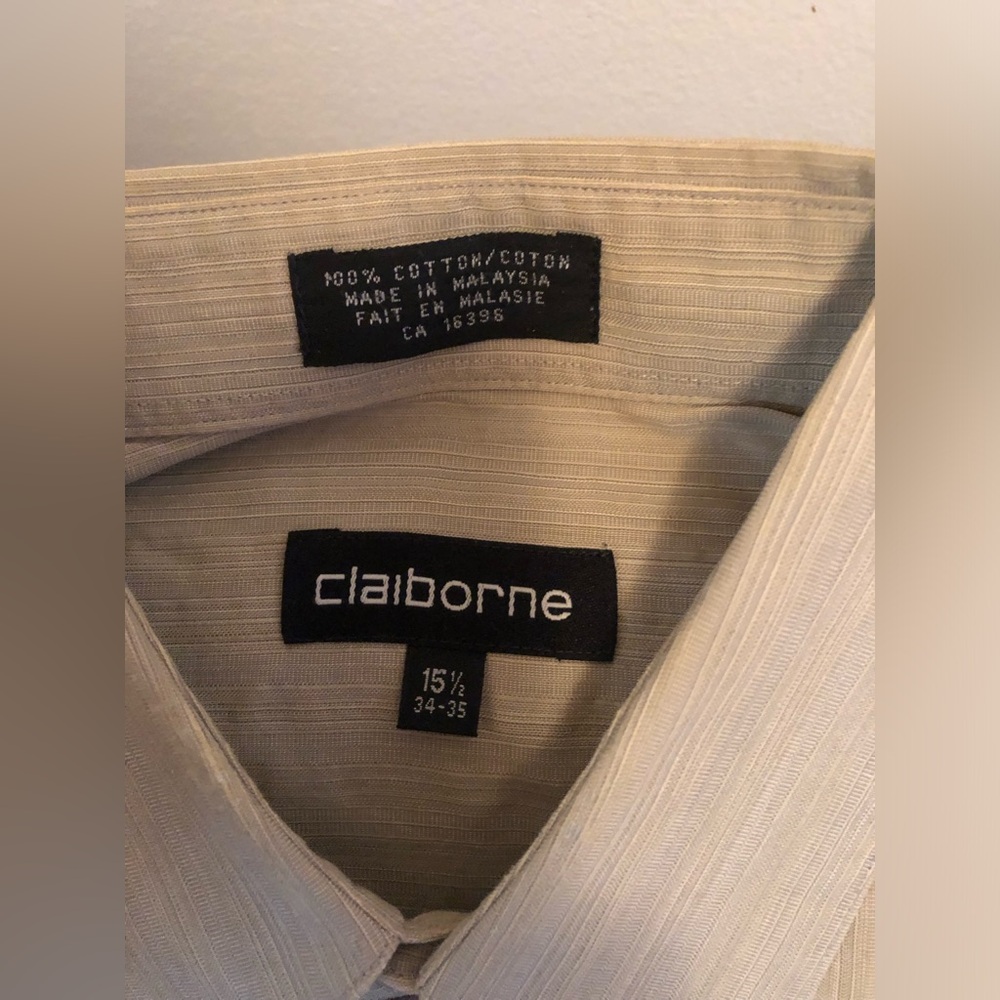 Claiborne Cream Textured Shirt